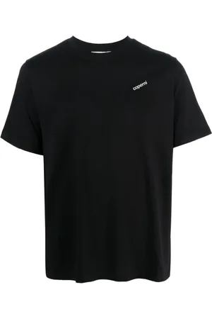 COPERNI Tops, Dames, Zwart, XL, Katoen, T-shirt met geborduurd logo