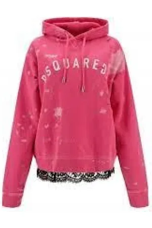 Dsquared2 Sweatshirts & Hoodies, Dames, Roze, XS, Katoen, Stijlvol Sweatshirt