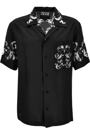 VERSACE Overhemden, Heren, Zwart, S, Overhemden Zwart