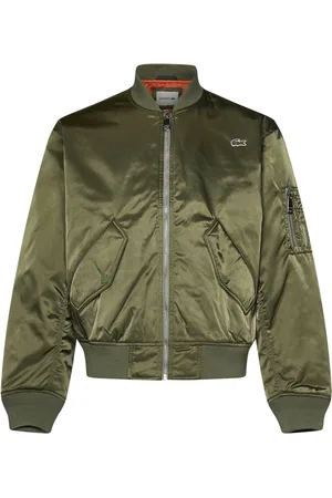 Lacoste Jassen, Heren, Groen, M, Nylon, Groene Waterdichte Bomberjack