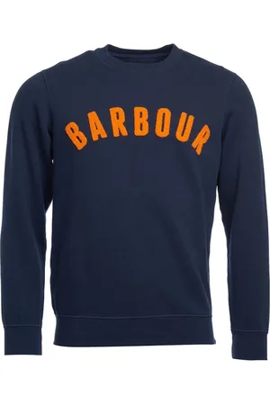 Barbour Sweatshirts & Hoodies, Heren, Blauw, XL, Katoen, Vintage Logo Crew Sweatshirt