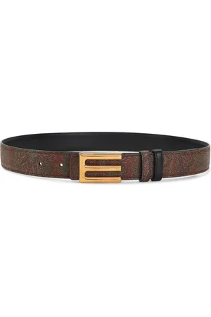 Etro Accessoires, Dames, Bruin, 80 CM, Katoen, Logo Buckle Belt