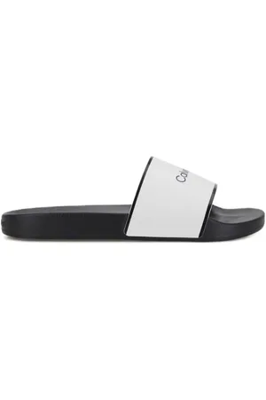 Calvin Klein Schoenen, Dames, Zwart, 37 EU, Rubber Pool Slide Sandalen