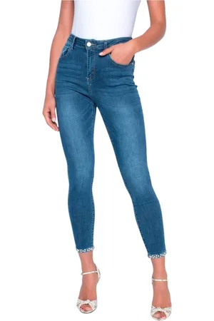 Frank Lyman Jeans, Dames, Blauw, XL, Denim, Blauwe Skinny Jeans van Denim
