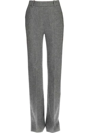 ERMANNO SCERVINO Broeken, Dames, Grijs, M, Wol, Spijkerwollen broek