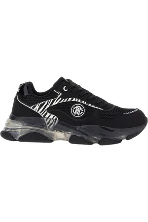 Roberto Cavalli Schoenen, Dames, Zwart, 35 EU, Zwarte RC Logo Sneakers Vrouw
