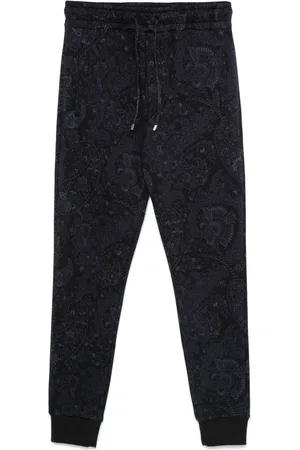 Etro Broeken, Heren, Blauw, L, Katoen, Marineblauwe joggingbroek van katoenfleece