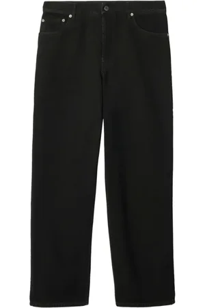 Burberry Broeken, Heren, Zwart, W34, Denim, Rechttoe rechtaan broek