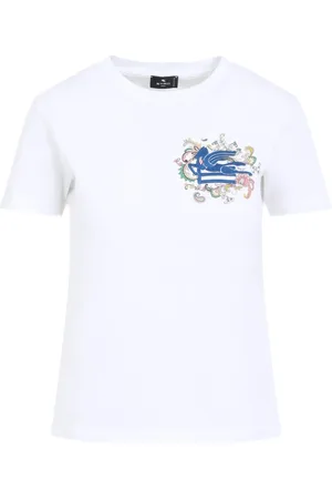 Etro Tops, Dames, Wit, M, Cut and Sew T-Shirt