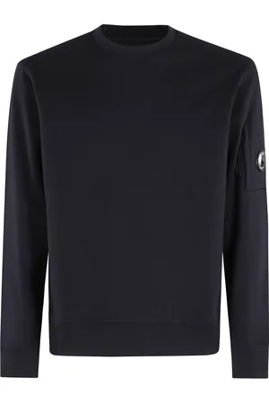 C.P. Company Sweatshirts & Hoodies, Heren, Blauw, M, Fleece Sweater met Ronde Hals