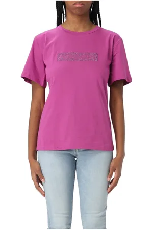 Patrizia Pepe Tops, Dames, Paars, XS, Essentiële T-shirt Art. 2M4422J274