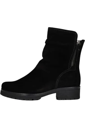 Gabor Schoenen, Dames, Zwart, 42 EU, Suède, Zwarte suède enkellaarsjes