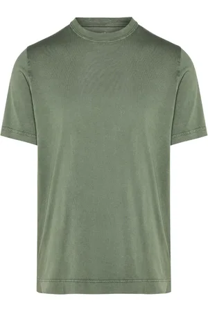FEDELI Tops, Heren, Groen, M, Katoen, Extreme katoenen t-shirt