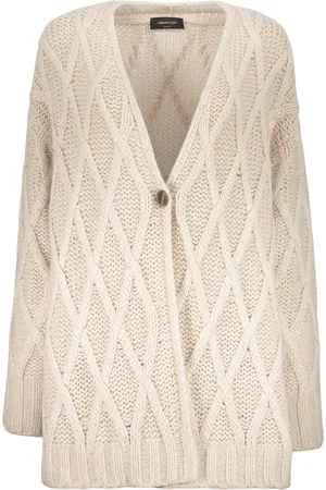 Fabiana Filippi Truien, Dames, , XS, Wol, Luxe Gebreide Trui met Open Steek
