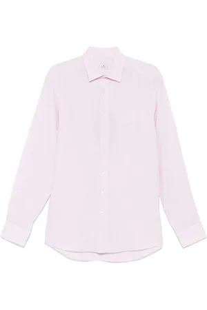 Etro Overhemden, Heren, Roze, 3Xl, Katoen, Lichtroze overhemd met knopen en Pegaso