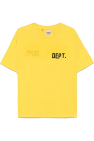 GALLERY DEPT. Tops, Heren, Geel, XL, Katoen, T-shirt met ronde hals
