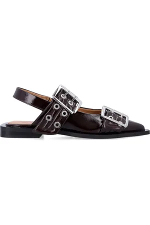 Ganni Schoenen, Dames, Bruin, 39 EU, Ballerina`s met gesloten teen