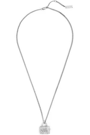 Marc Jacobs Accessoires, Dames, Grijs, ONE Size, The Pave Tote Bag Necklace