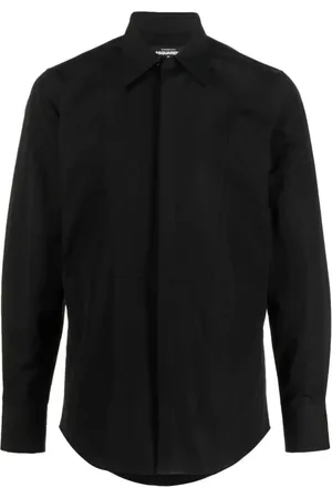 Dsquared2 Overhemden, Heren, Zwart, M, Katoen, Casual Katoenen Overhemd