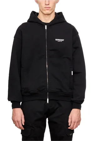 Represent Sweatshirts & Hoodies, Heren, Zwart, XS, Katoen, Katoen Zip Owners Club Sweatshirt