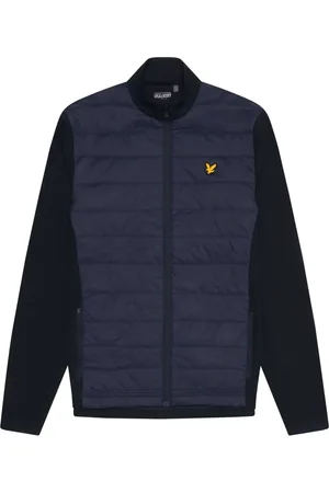 Lyle & Scott Jassen, Heren, Blauw, M, Baffle Gewatteerd Golfjack met Volledige Rits