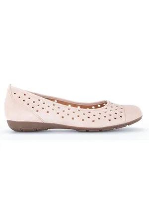Gabor Schoenen, Dames, Roze, 37 EU, Suède, Moderne Zomer Ballerina`s van Suède