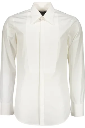 Dsquared2 Overhemden, Heren, Wit, L, Katoen, Katoenen overhemd met spread collar