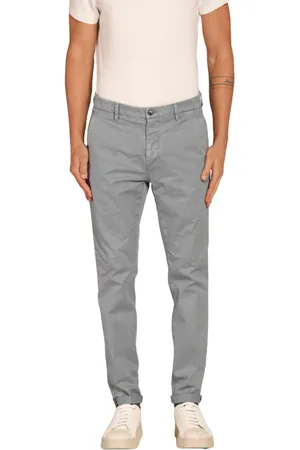 Masons Broeken, Heren, Blauw, XL, Katoen, Osaka Style Carrot Fit Chino Broek