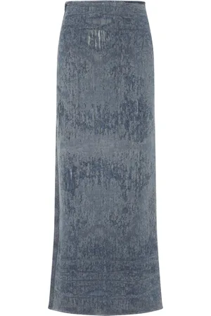 Diesel Rokken, Dames, Blauw, S, Katoen, Blauwe Rok Comfortabele Lichtgewicht Katoenmix