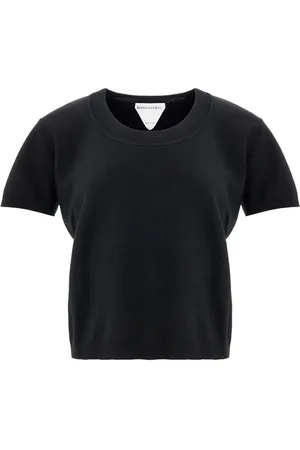 Bottega Veneta Tops, Dames, Zwart, M, Cashmere T-shirt