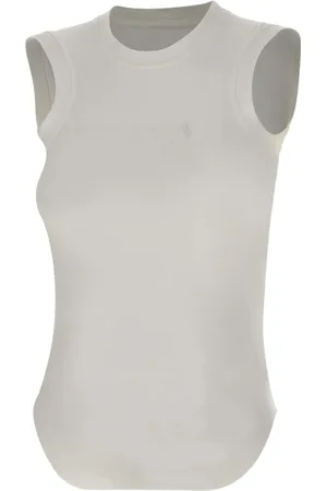 The Attico Tops, Dames, Wit, XS, Katoen, Reese Tanktop