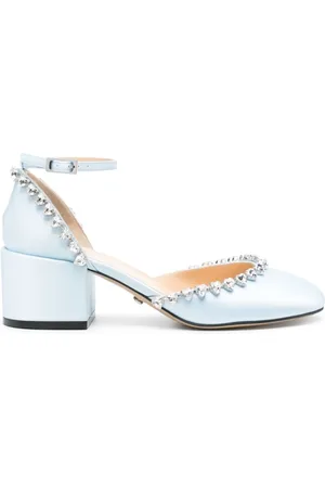 Mach & Mach Schoenen, Dames, Blauw, 36 EU, Satijn, Audrey Satin Pumps