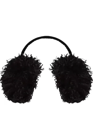 Nina Ricci Accessoires, Dames, Zwart, ONE Size, Polyester, Zwarte faux fur oorwarmers