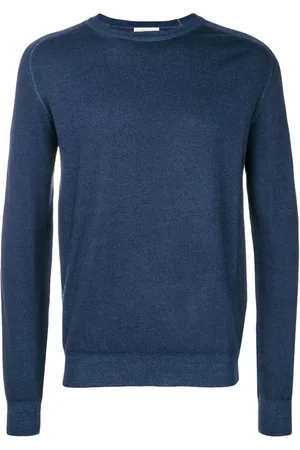 Etro Truien, Heren, Blauw, S, Wol, C-neck trui