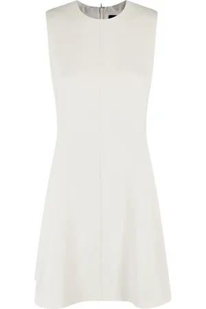 THEORY Kleedjes, Dames, , S, Polyester, Witte Flare Jurk met Ritssluiting