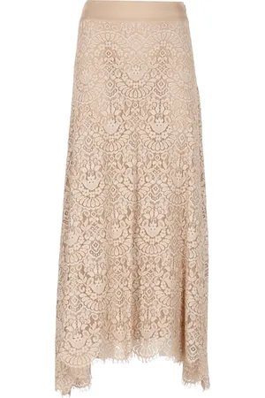D.EXTERIOR Rokken, Dames, Roze, S, Satijn, Roze Kant Satijnen Rok Vrouw