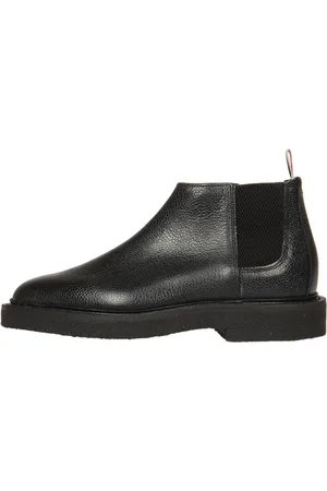 Thom Browne Schoenen, Heren, Zwart, 40 1/2 EU, Leer, Mid Top Chelsea Boots