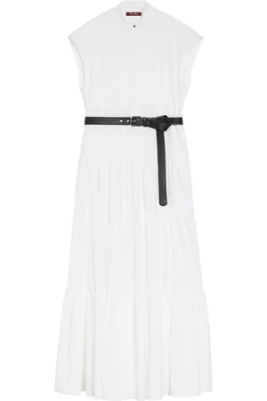 Max Mara Kleedjes, Dames, Wit, S, Katoen, Stijlvolle katoenen overhemd