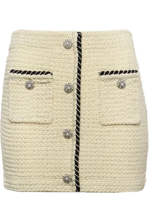 Self-Portrait Rokken, Dames, , M, Polyester, Gebreide Rok met Gevlochten Details