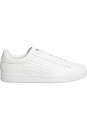EA7 Schoenen, Heren, Wit, 41 EU, Leer, Klassieke Nieuwe CC Sneakers