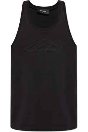 Dsquared2 Tops, Heren, Zwart, XL, Katoen, Sleeveless T-shirt