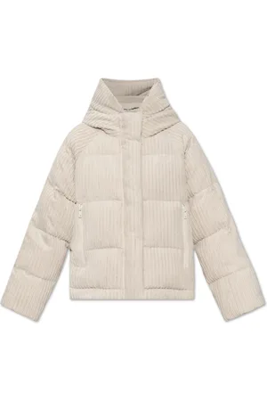 Golden Goose Jassen, Dames, , S, Polyester, Corduroy Jas met Capuchon
