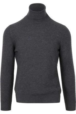 TAGLIATORE Truien, Heren, Grijs, 2Xl, Antracietkleurige coltrui met hoge kraag