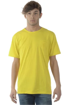 D.A. Daniele Alessandrini Tops, Heren, Geel, S, Katoen, Sweatshirts