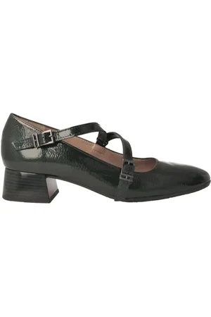 Hispanitas Schoenen, Dames, Groen, 38 EU, Leer, Damesschoen met gekruiste bandjes