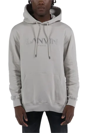 Lanvin Sweatshirts & Hoodies, Heren, Grijs, XL, Katoen, Hooded Sweatshirt