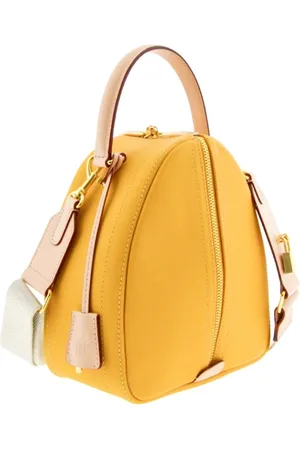 Carolina Herrera Tassen, Dames, Geel, ONE Size, Leer, Locked Handtas