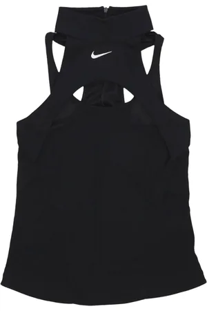 Nike Tops, Dames, Zwart, M, Polyester, Sportswear Street Tank Top Zwart/Wit