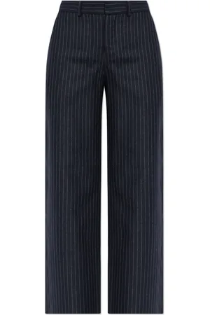 A.P.C. Broeken, Dames, Blauw, S, Wol, Creased Broeken