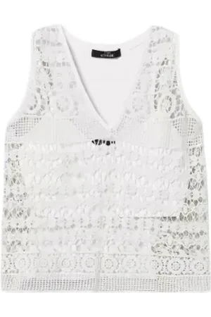 Twin-Set Tops, Dames, , M, Kant en Jersey Top
